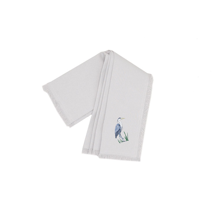 Rightside Design Blue Heron Cotton Embroidered Napkin Wayfair